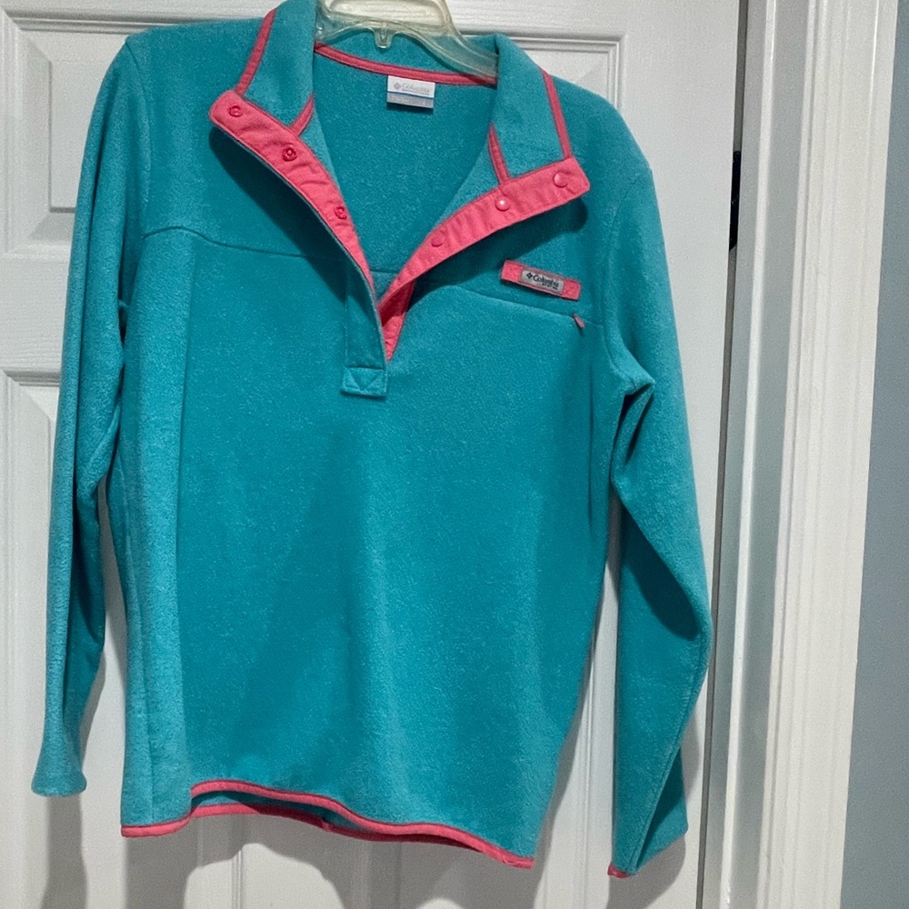 COLUMBIA FLEECE HALF ZIP PULLOVER SIZE LARGE
